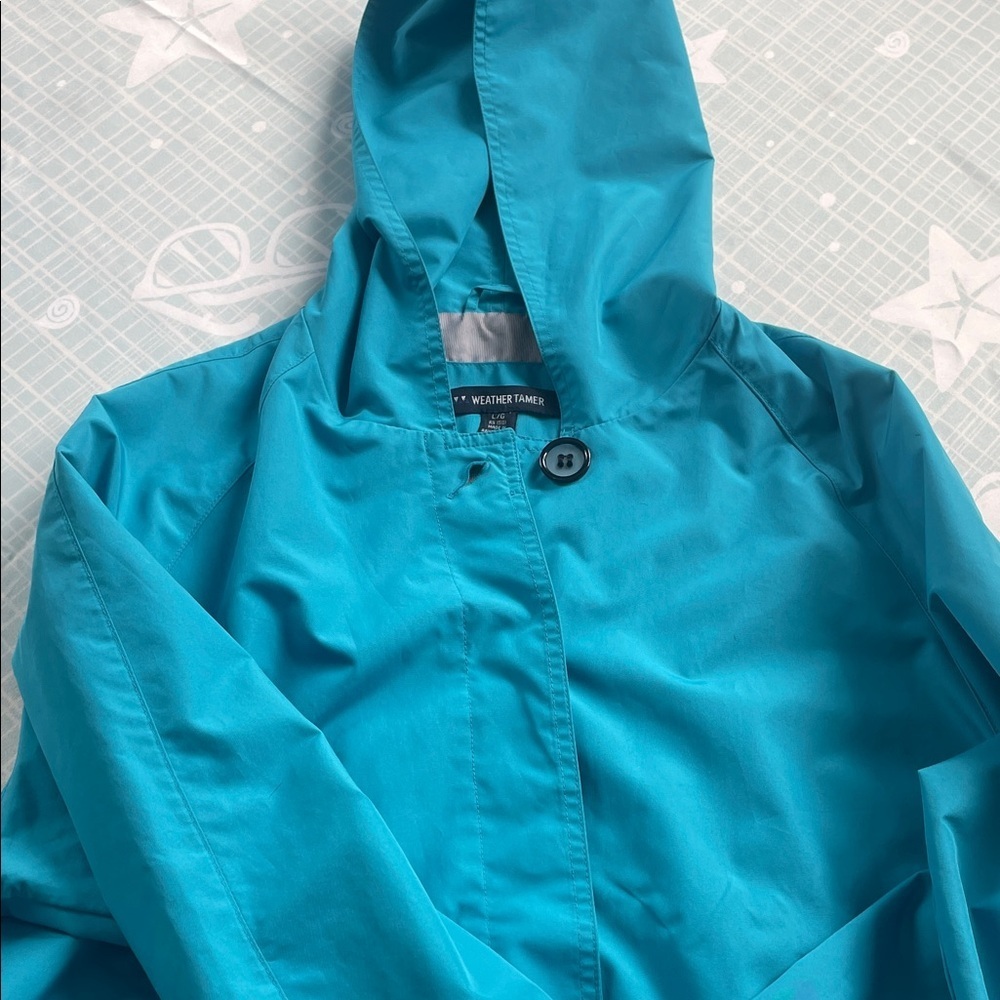 Weather Tamer Teal Button-Up Jacket